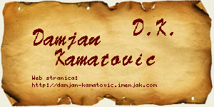Damjan Kamatović vizit kartica